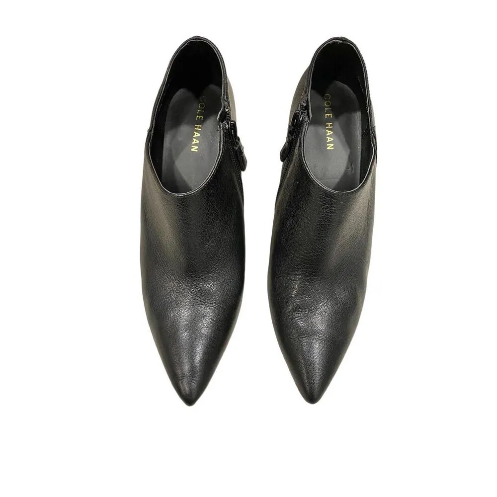 Cole Haan Vestry Leather Dress Pump Shooties Black Heeled Womens - Image 6