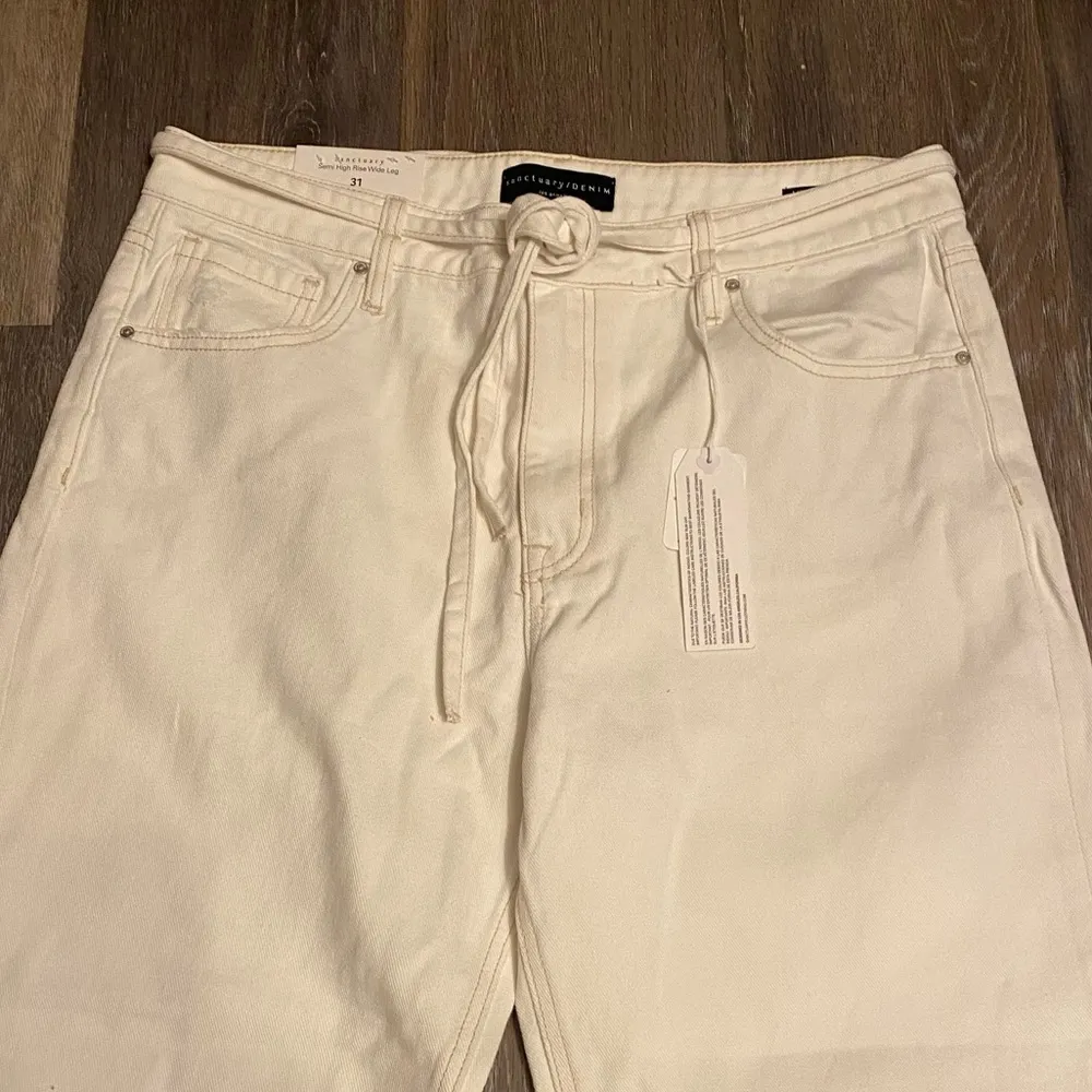 /Denim Semi High Rise Wide Leg Micro Belt Crop Jeans Size 31 - Image 8