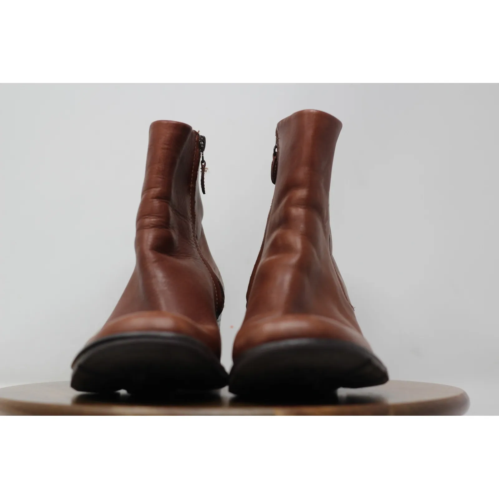Timberland Alyse Leather Ankle Boots Block Heel‎ Brown Casual Classic Size 10M - Image 4
