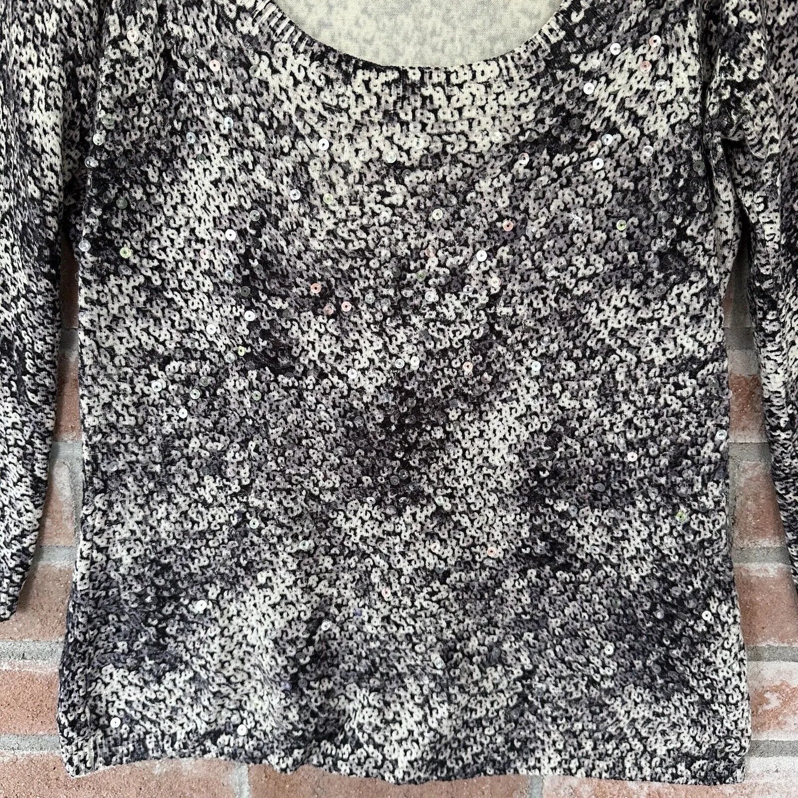 Alberto Makali Pullover Sequin Sweater Large - Image 2