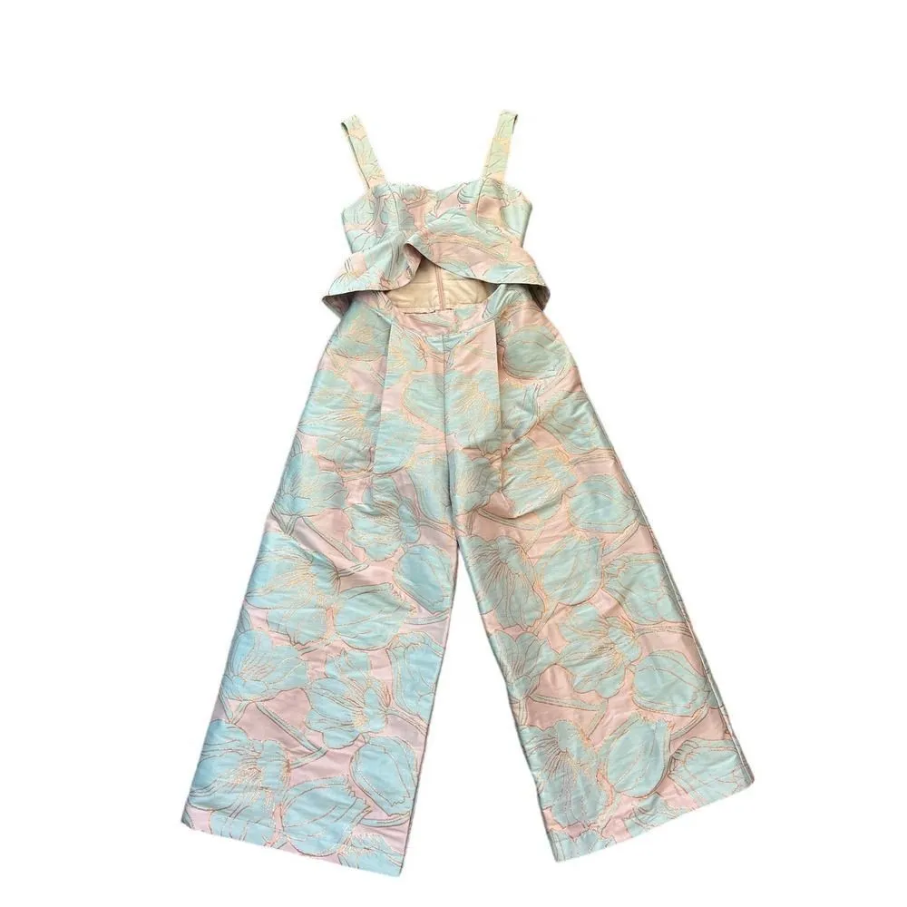 ASOS Beyoncé Floral Pink Jumpsuit Size 4 - Image 5