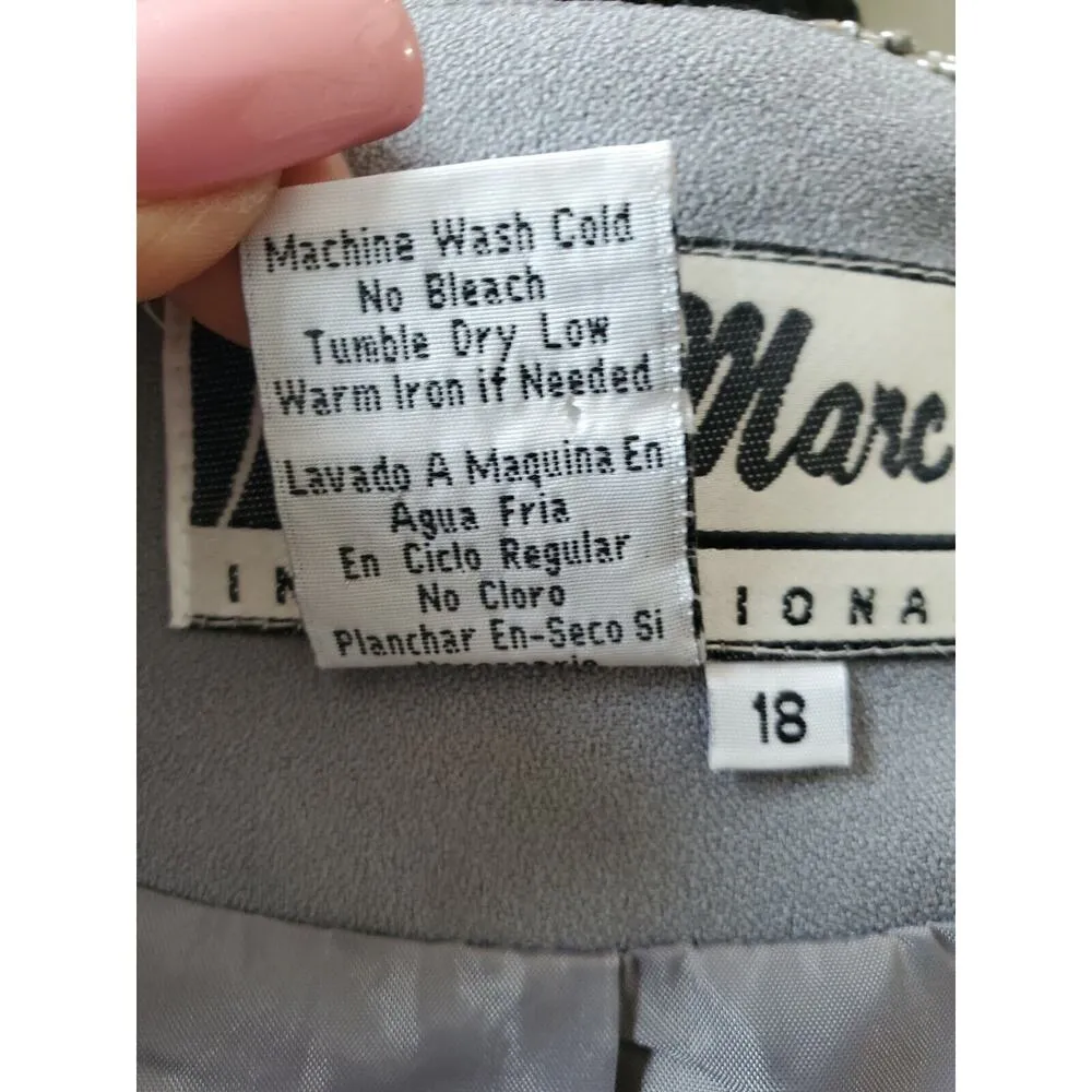 NWT Beumarc International Womens 100%Polyester 3 piece Blazer&Skirt Suits 18 Gray - Image 11