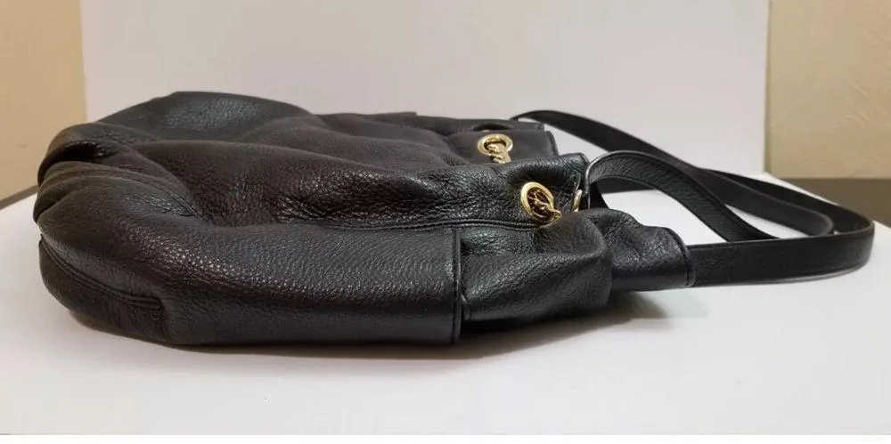 Michael Kors Black and Gold Shoulder Bag with Chain Detail - Image 4