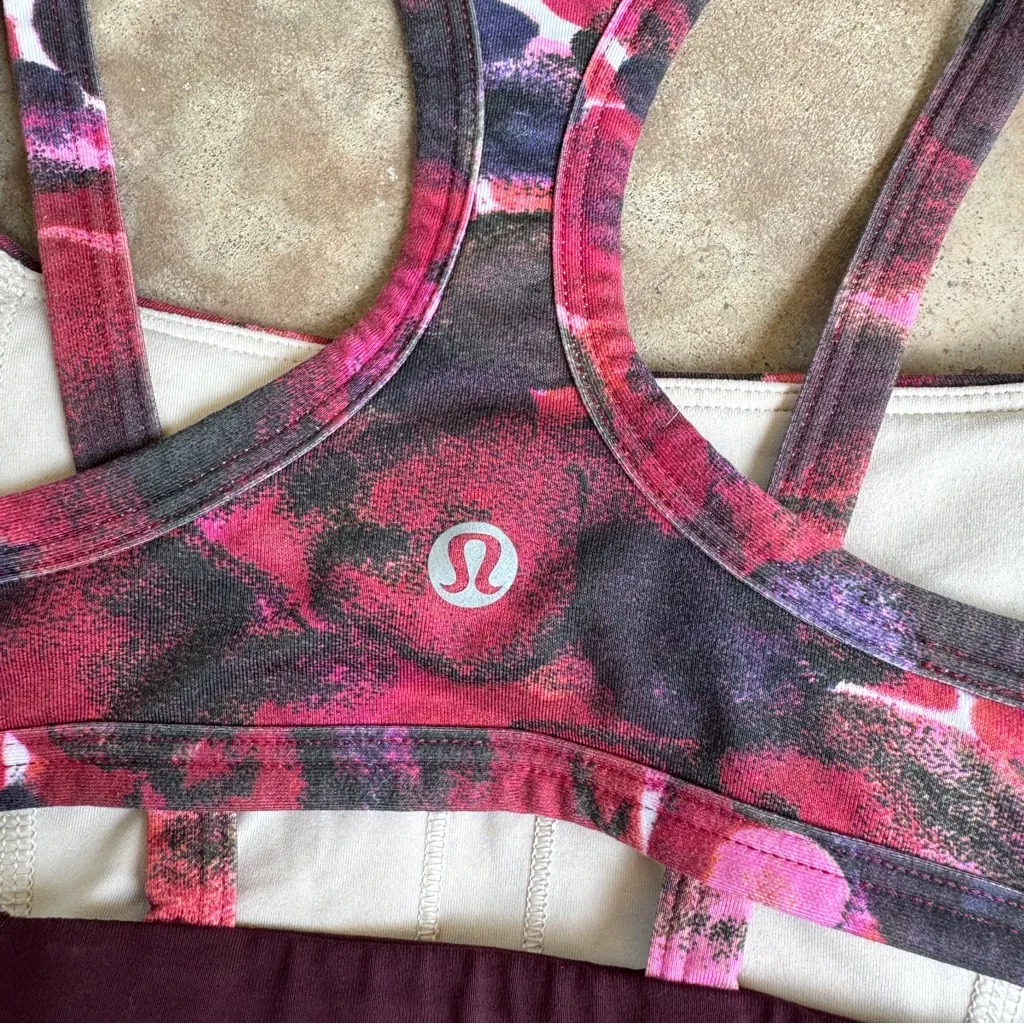Lululemon Splendour Bra Poppy Petals size 6 - Image 4