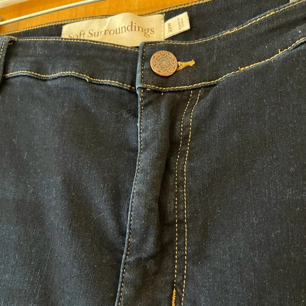 Soft Surroundings Supremely Soft Jeans NWT High Rise Skinny Ankle Dark Wash 22W - Image 8