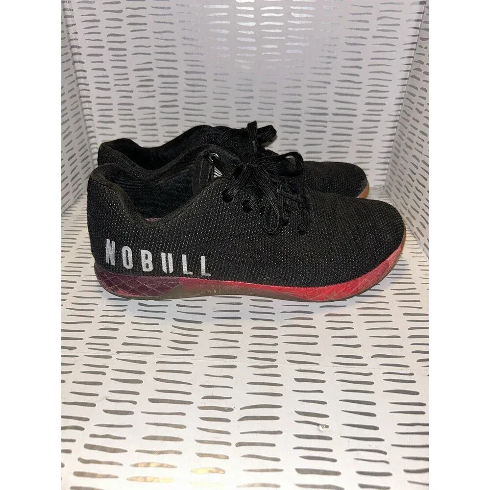 Nobull‎ Outwork Women’s Size 10.5 Black Athletic Crossfit Sneakers Red Gum Sole - Image 4