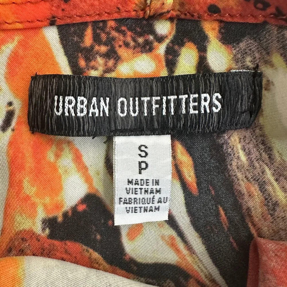 Urban Outfitters Pretty Please Marble Print Cut Out Dress Womens S Orange Y2K - Image 6