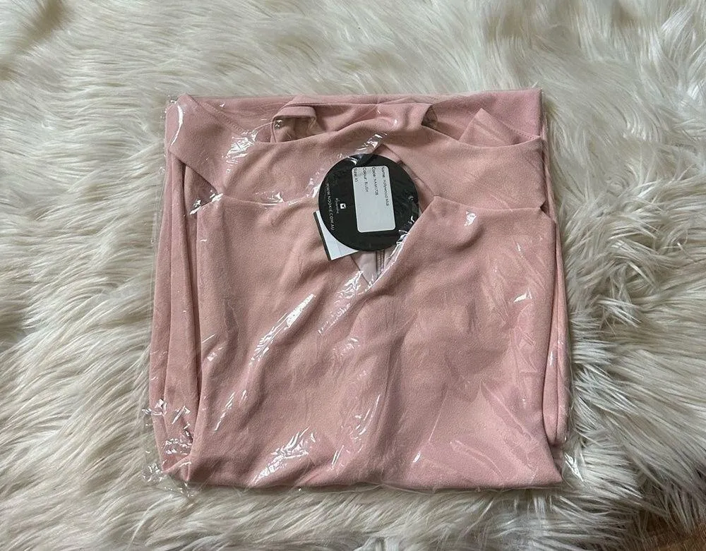 NOOKIE Hollywood Midi Dress In Blush - Image 3