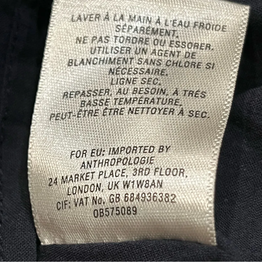 Anthropologie Maeve Lillianne Blue Ditzy Floral Eyelet Babydoll Mini Dress 8 - Image 13