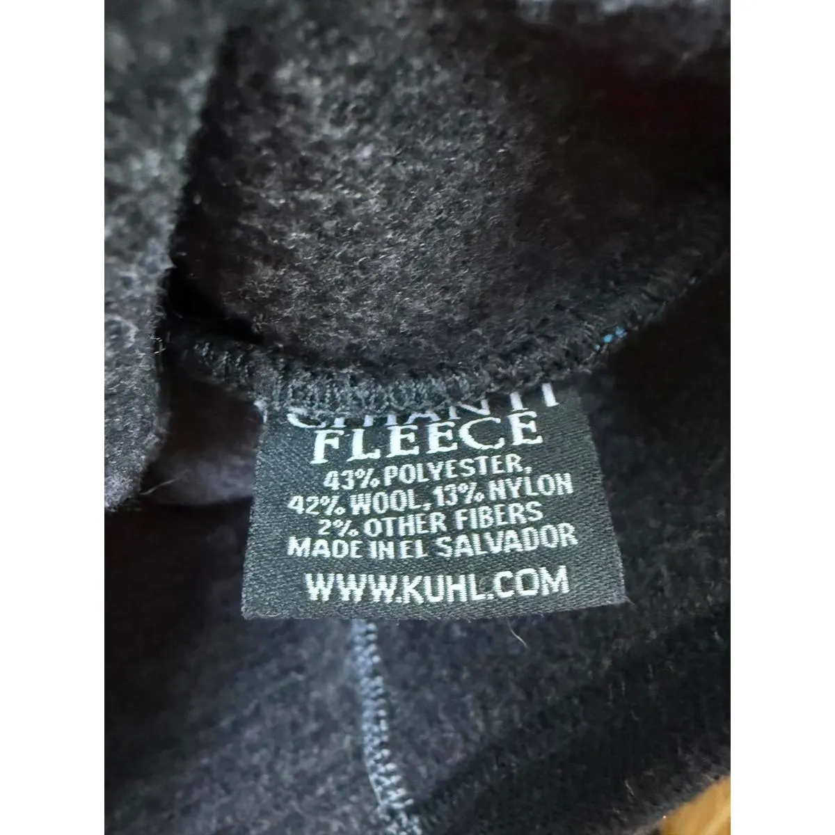 Kuhl Chianti Fleece Wool Blend Black and Gray Half-Zip Pullover - Size - Medium - Image 4