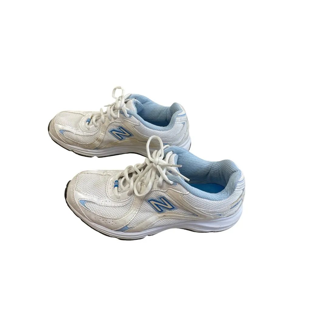 New Balance 464 Womens Beige Blue Walking Sneakers Shoes Size 8.5D SKU 8518 - Image 3