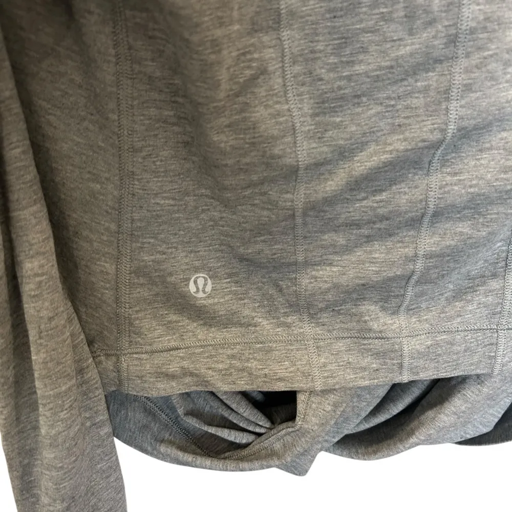 Lululemon Women’s Iconic Wrap Sweater in Grey Heather Size 4 - Image 7