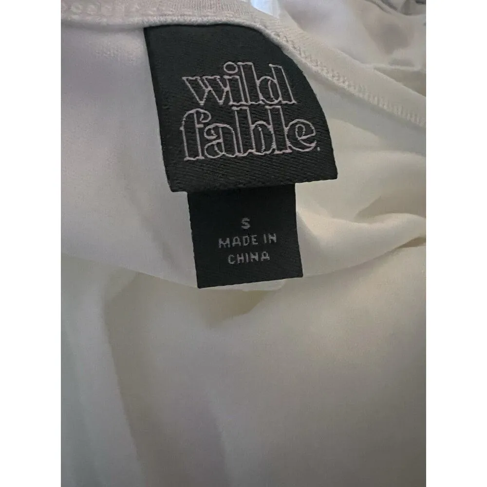 Wild Fable Women's Short Sleeve Maxi Dress, White Lace, Size S NWT - Image 5