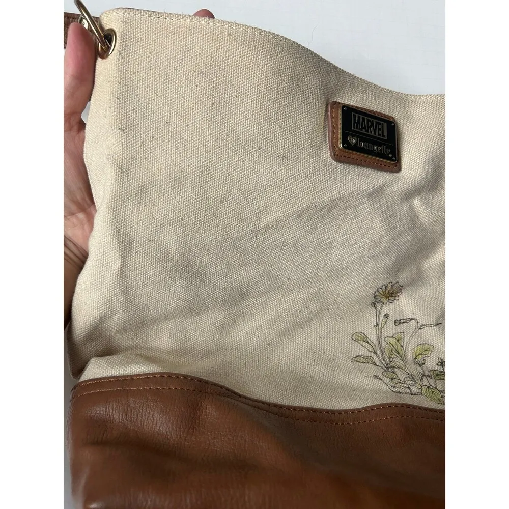 Loungefly Marvel Groot Guardians Of The Galaxy Crossbody Canvas Floral Purse - Image 8