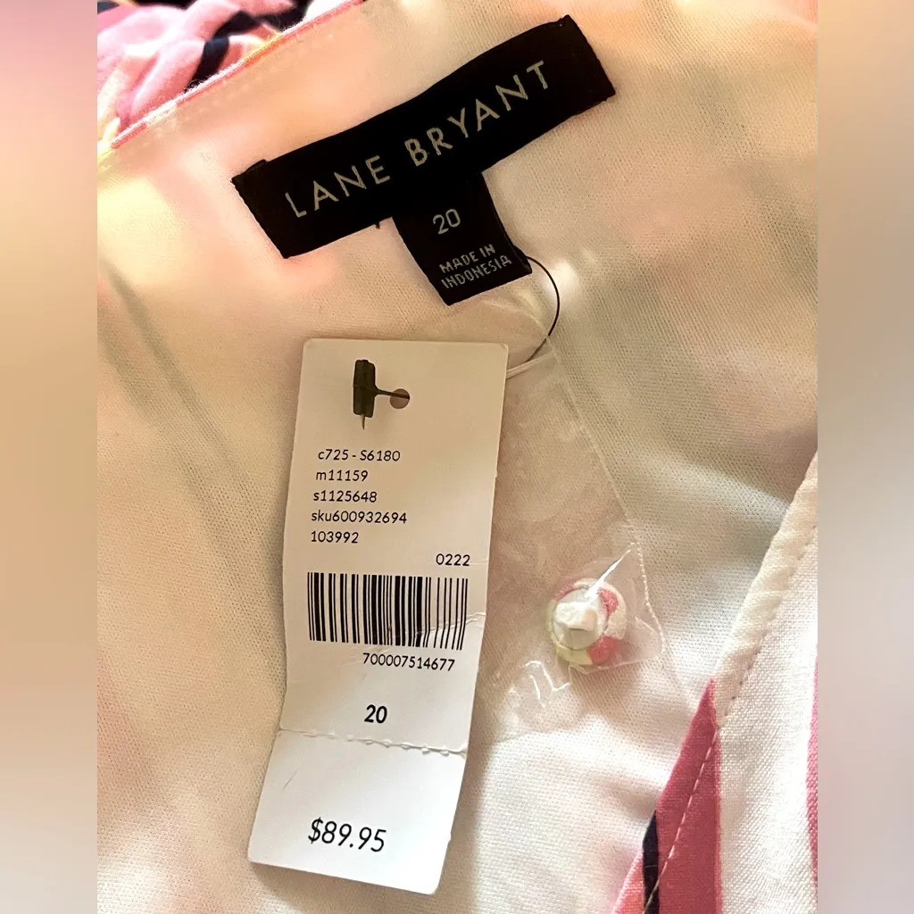 NWT Lane Bryant Button-Front Detail Dress Elastic Waist Womens Size 20 $89 - Image 4