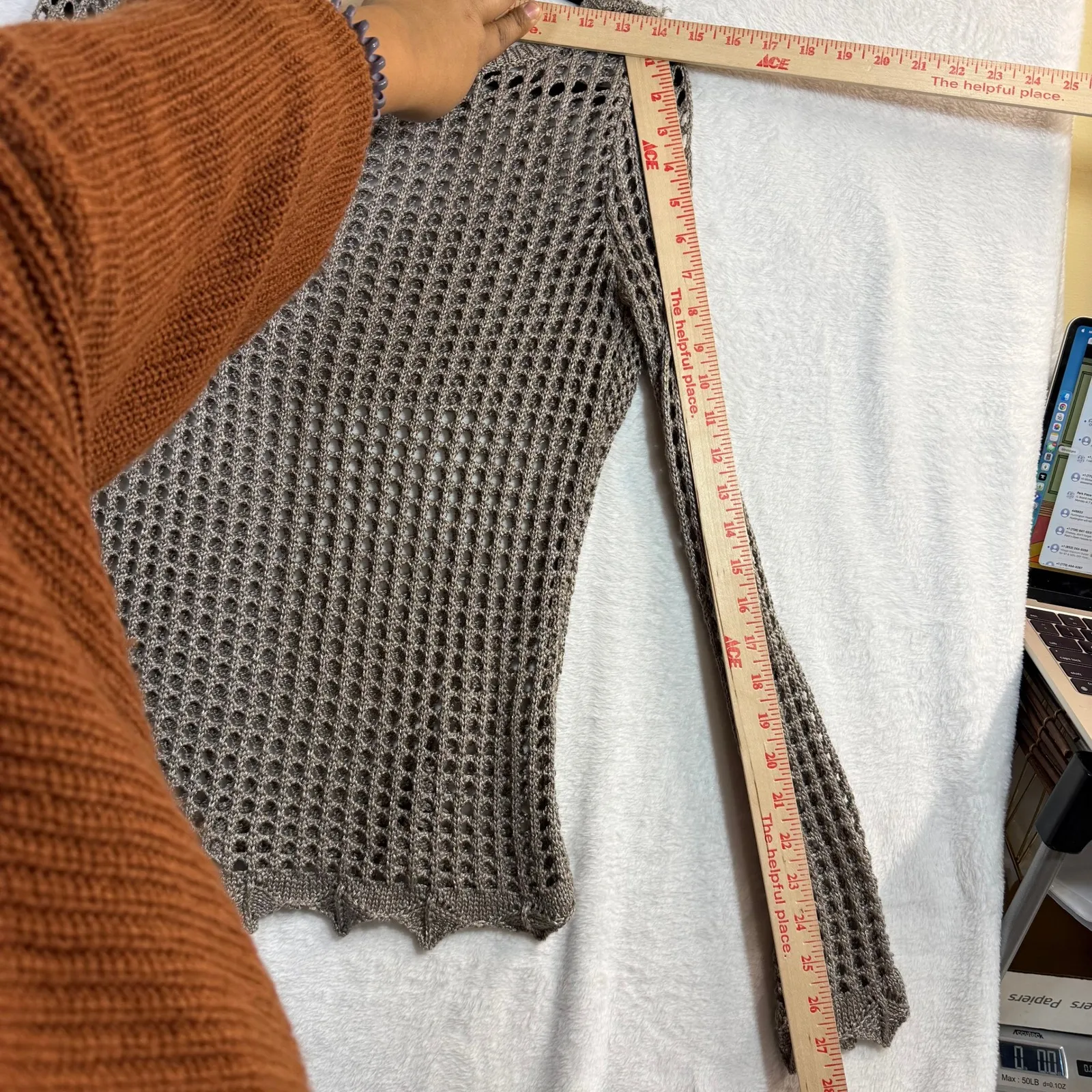 Harley-Davidson S Knit Mesh Top Brown Biker Fest Boho Grunge Layering Streetwear - Image 9