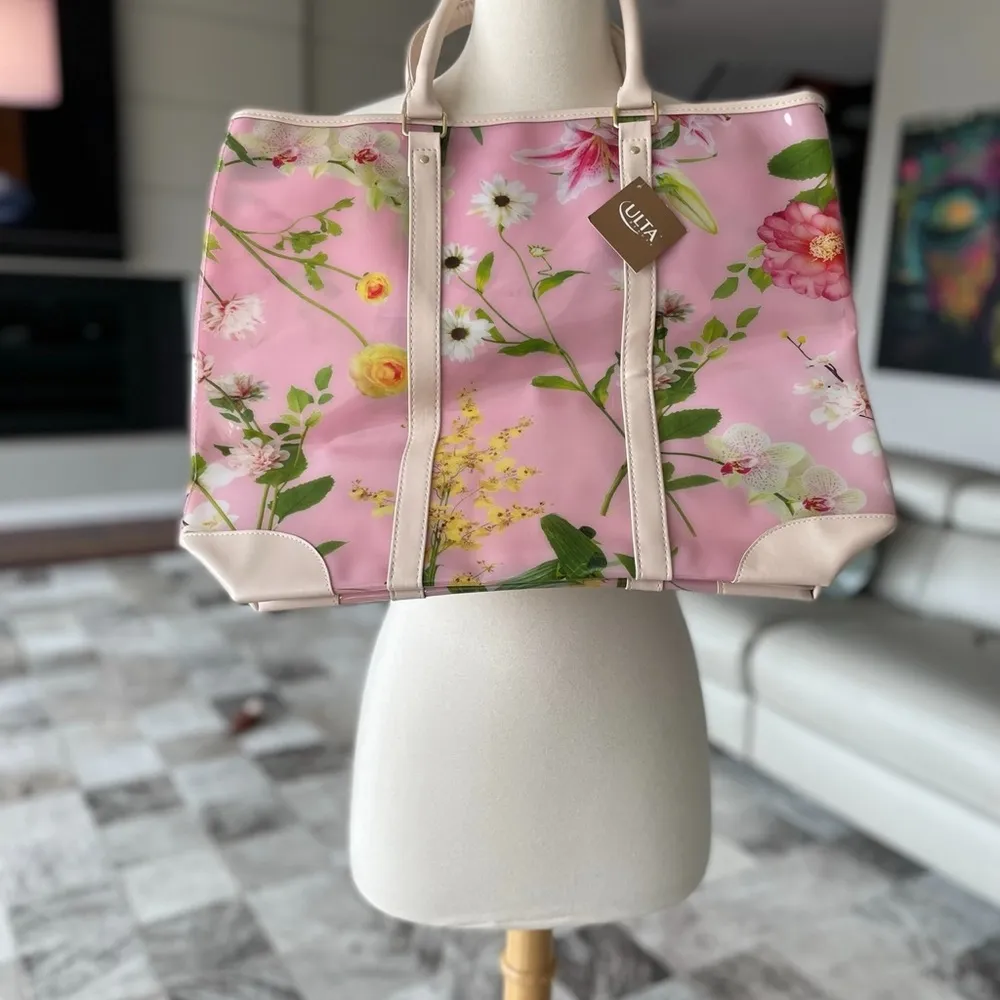 SPRING PINK FLORAL TOTE - Image 11