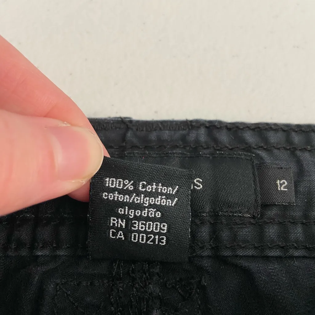 Calvin Klein women’s black drawstring waist deep pockets‎ cargo pants size 12 - Image 8