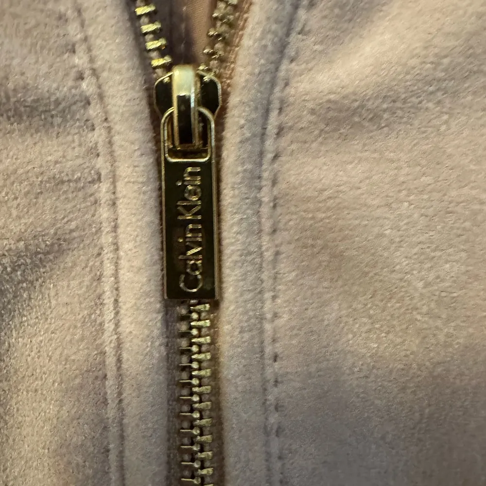 Calvin Klein pale Pink Bomber Jacket faux Seude - Image 3