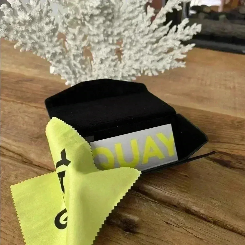 QUAY By The Way Sunglasses ~Black Frame Smoke Lens ~NEW in Case! 😎 - Image 10