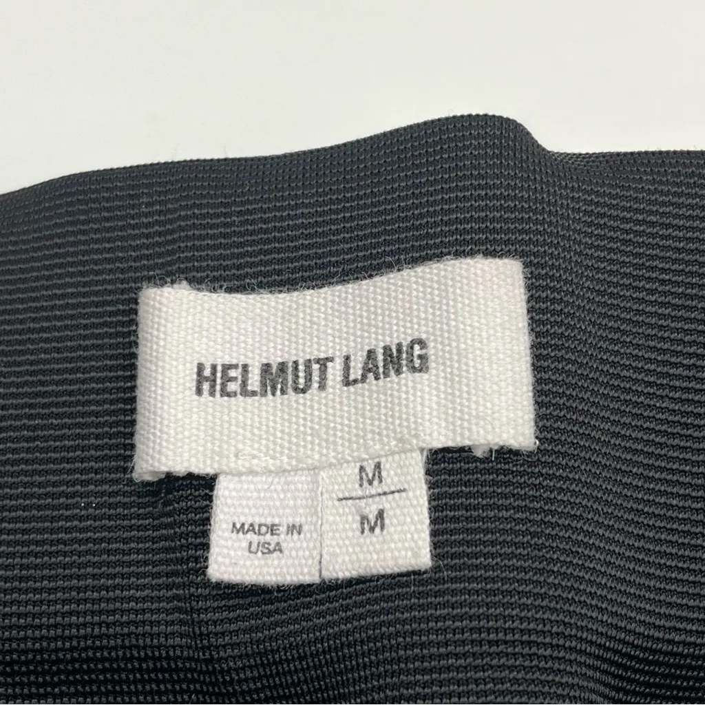 Helmut Lang  Black Ribbed Pencil Skirt Lined Womens Size Medium Pull-On Stretch‎ - Image 2
