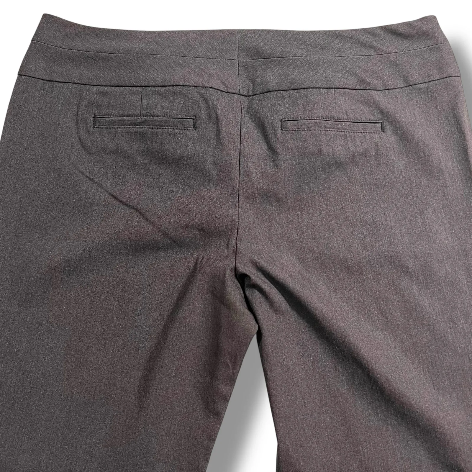 Maurices Studio Y Womens Dress Pants Trousers Flare Leg Lightweight Gray 15 16 - Image 6