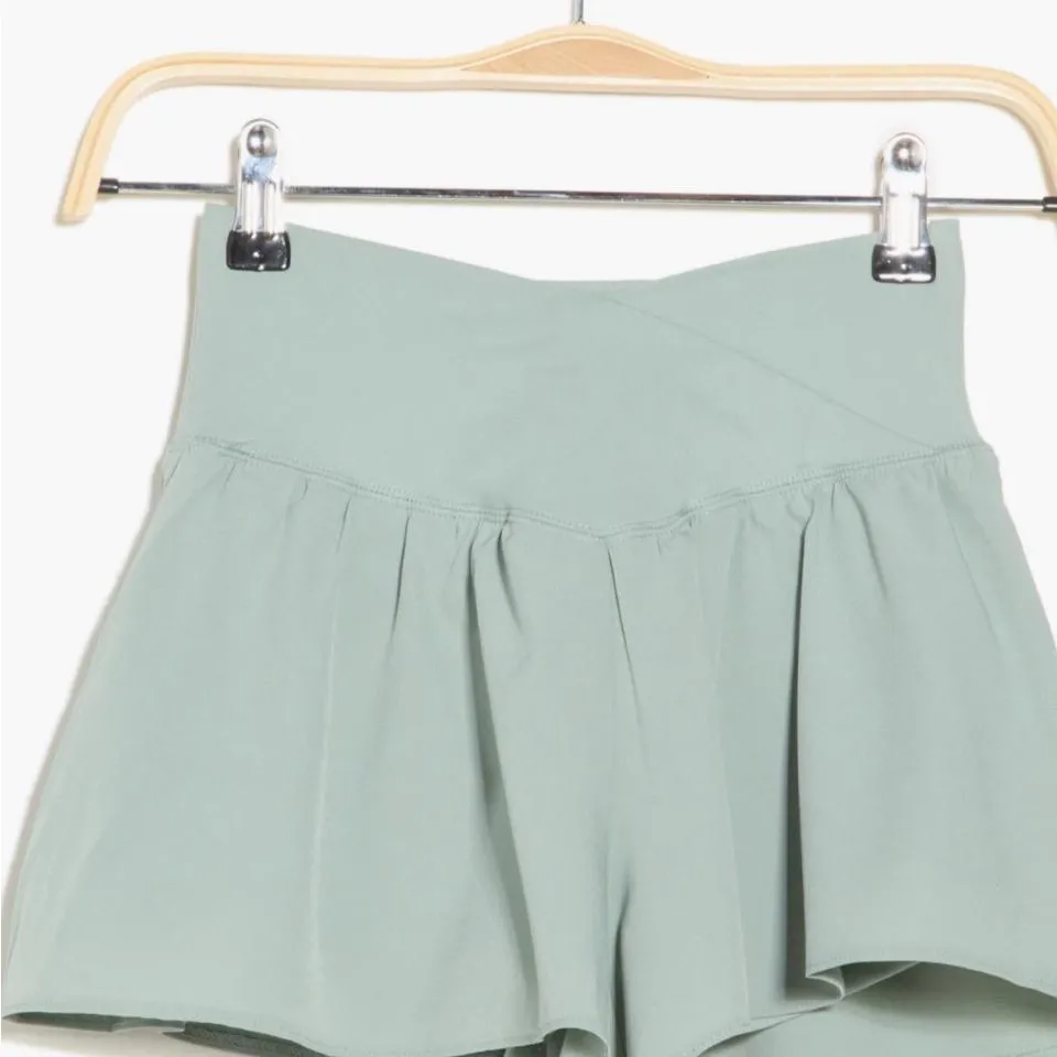 90 Degree By Reflex Green Milieu Athletic Shorts Size L - Image 3