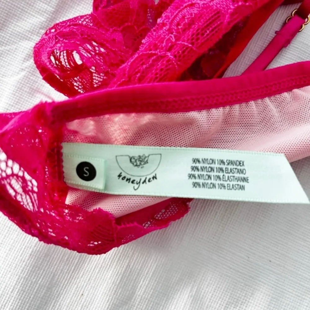 Honeydew Bright Pink Lace‎ Bralette - Image 6