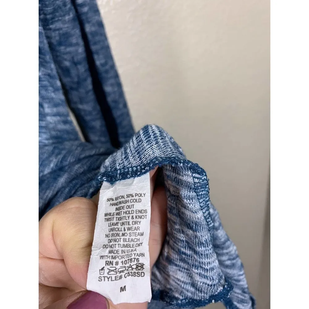 Comfy USA Asymmetric Crinkled Knit Tunic Top Women’s Medium M Lagenlook - Image 4