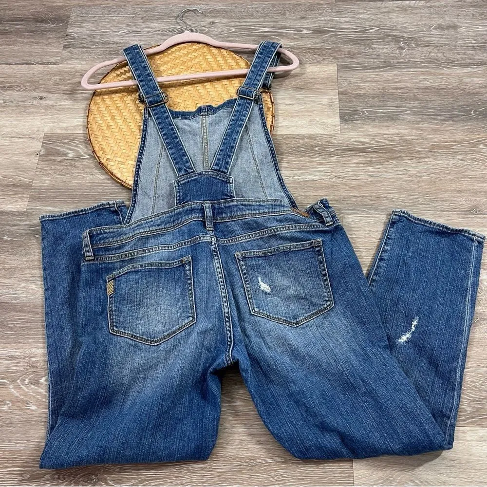 Paige distressed zip front overalls‎ - Image 3