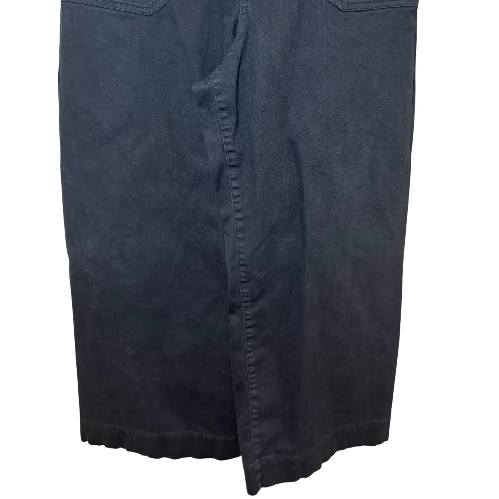 Pilcro Wide Leg Cropped Pants Black Size 32 - Image 3