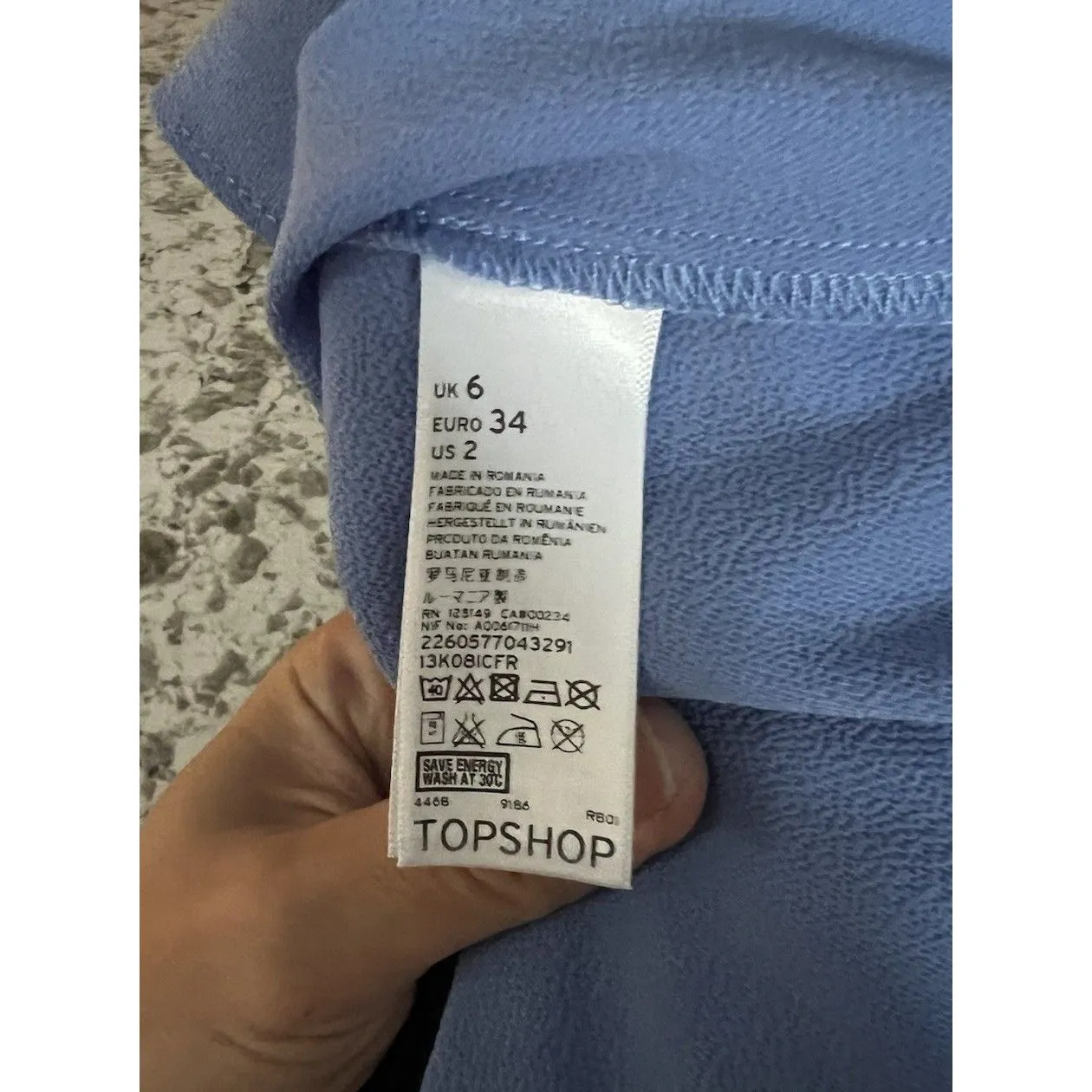 Topshop Women's Periwinkle Blue Cold Shoulder Off The Shoulder Top Size US 2 EUC - Image 5