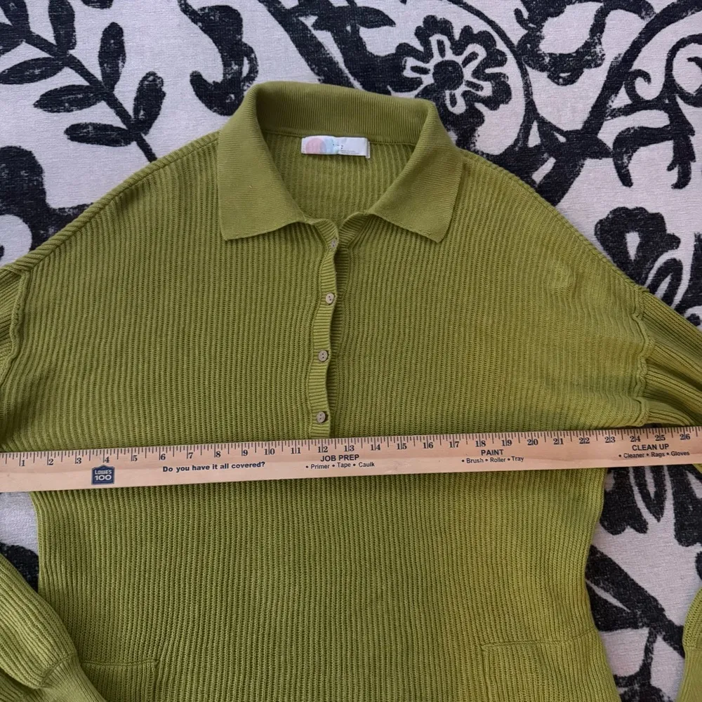 Free People Beach Picnic Sweater Romper In Lentil Sprout Size Small linen cotton - Image 8