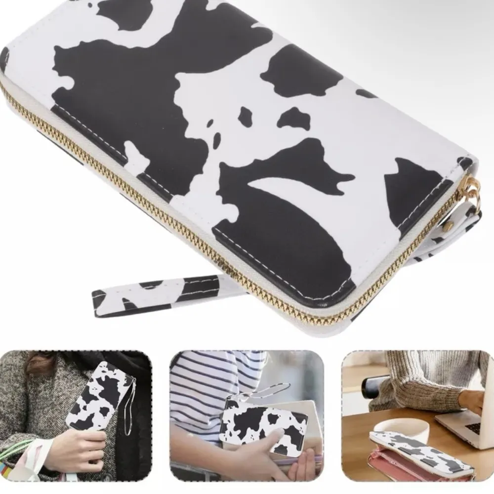 Wild Western Highland Cow Purse, Cowhide cluch & wristlet $20 Black - Image 7