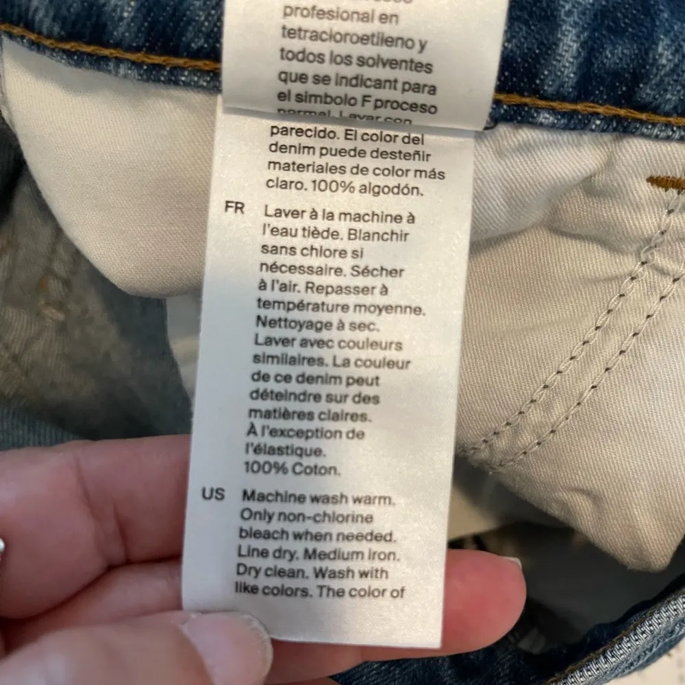 COS Denim A Line Midi Skirt With Front Slit Size 2 - Image 6