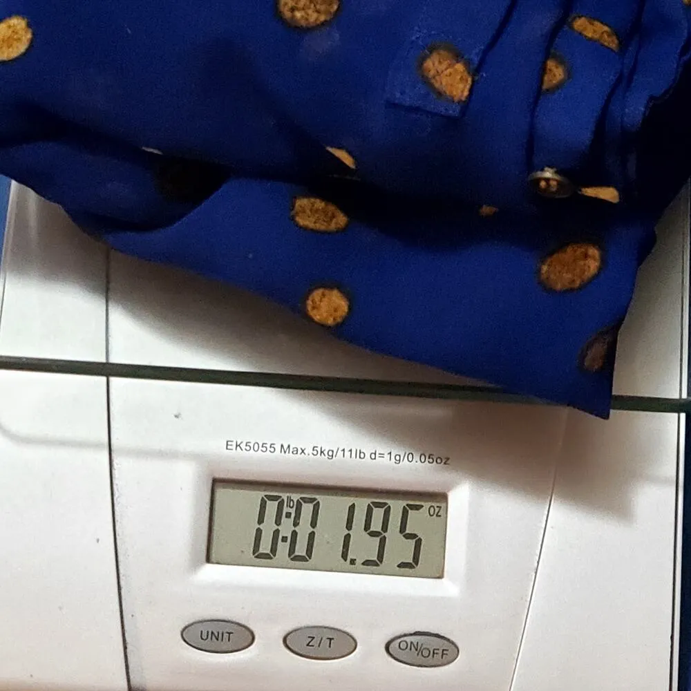 Womens M Cobalt Sleeveless Sheer Blouse Shirt Top Classiccore Casual - Image 6