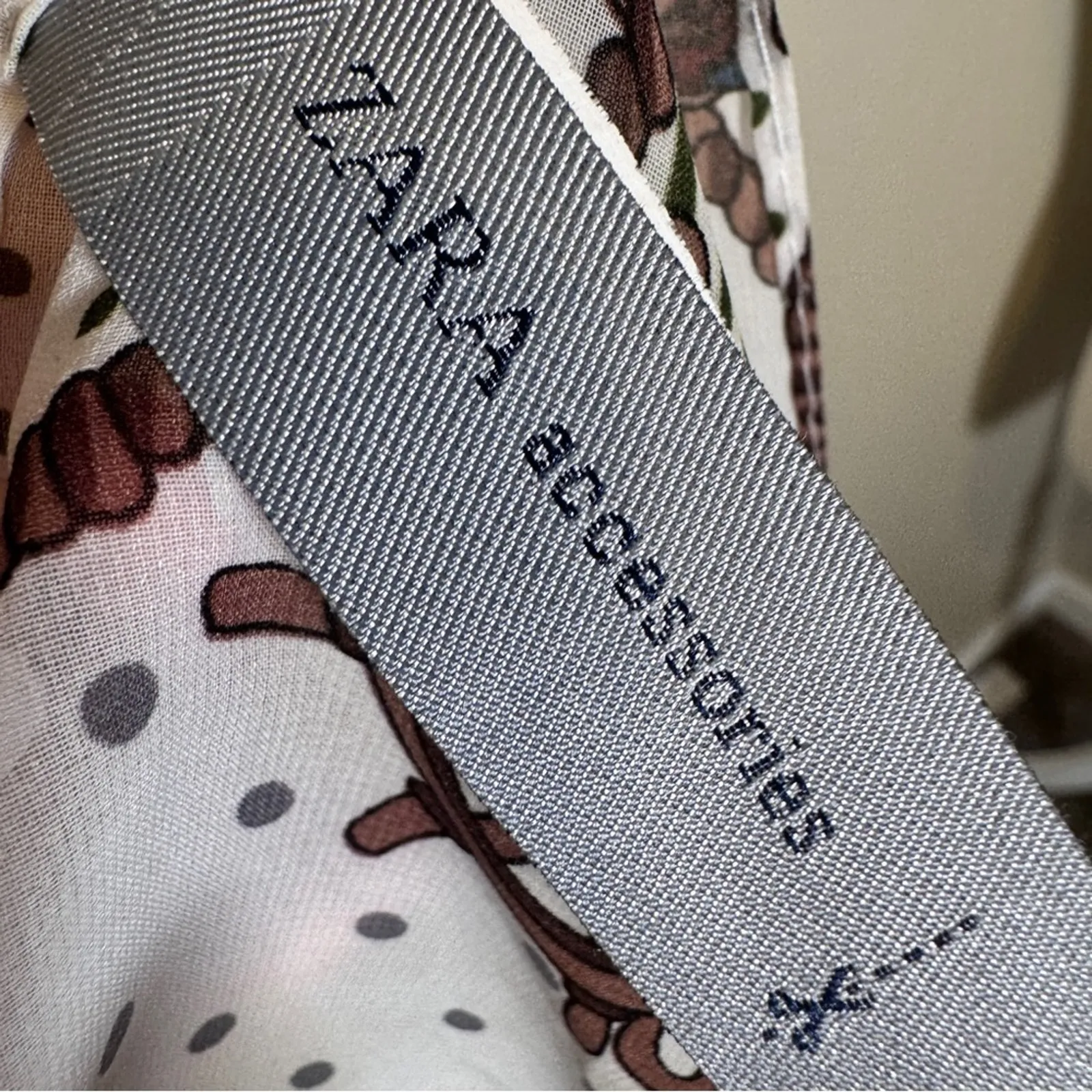 Zara White Brown Rope Anchor Print Scarf Nautical Boat Fall Womens Accessories - Image 5