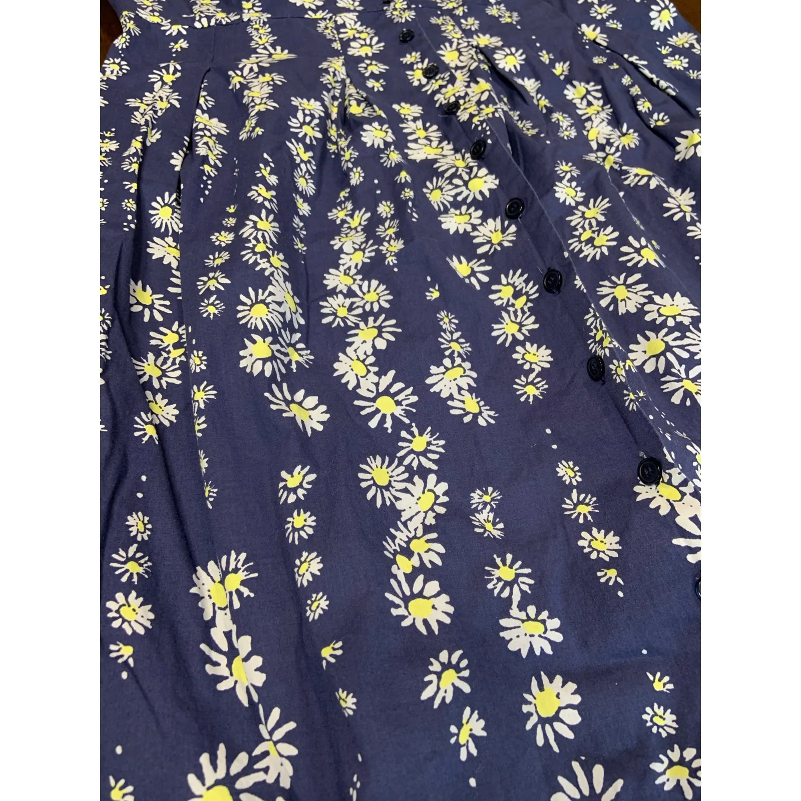 Chadwick Cottage Core Prairie Peasant Ms. Frizzle Dress Women 16 Floral Button - Image 9