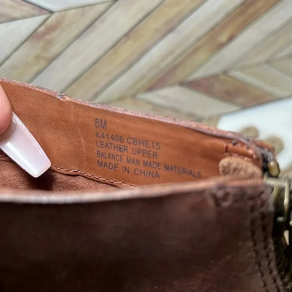 Kork Ease Brown Leather Kissel‎ Ankle Boots Wrinkle Lagenlook Comfy - Image 7