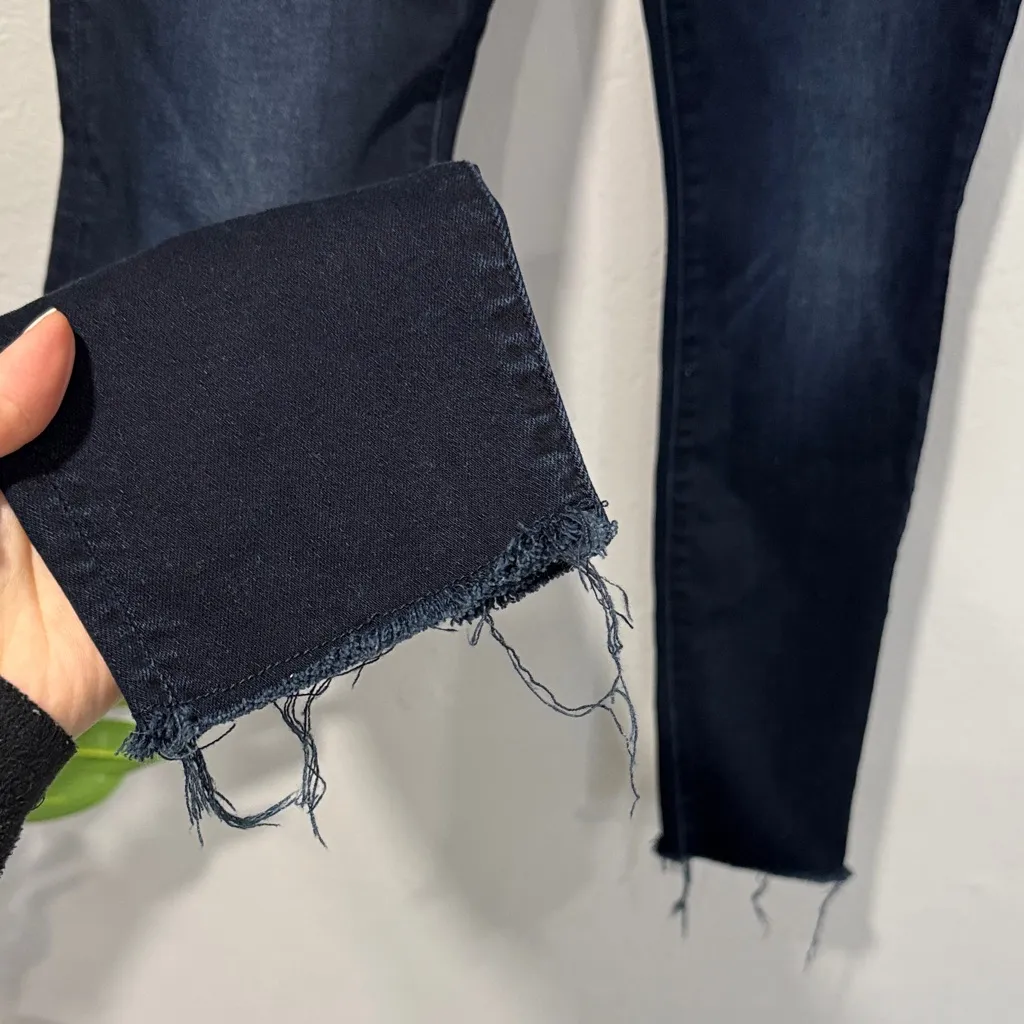 MOTHER High waisted looker ankle fray last call Skinny Jeans Blue Size 27 - Image 5