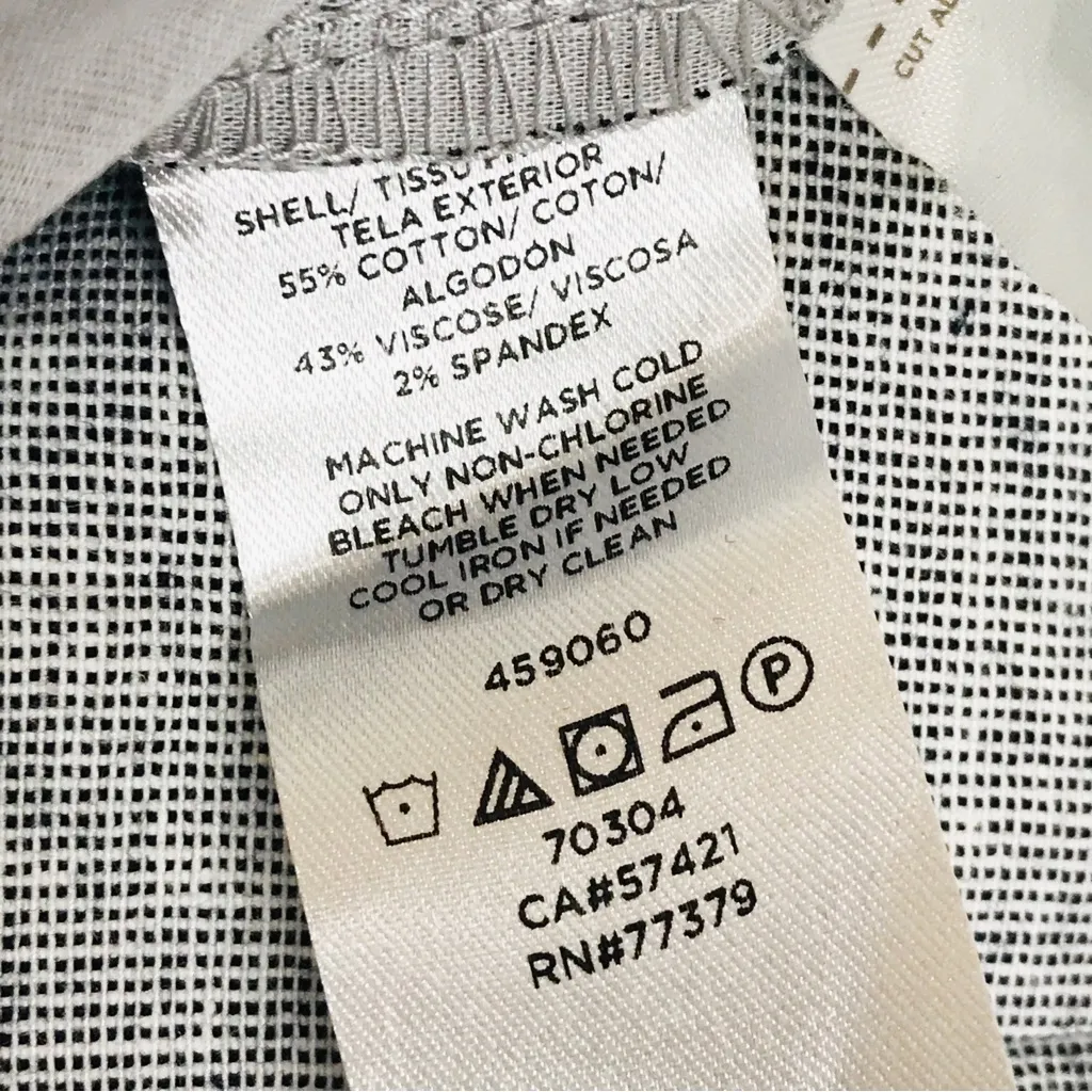 LOFT Gray Ruffle Hem Flat Front Shorts Dressy Trouser Short Size 6‎ Medium New - Image 9