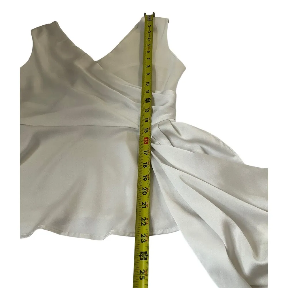 7th Avenue Design Studio Women's XS White Top Blouse Formal Party V - Image 8