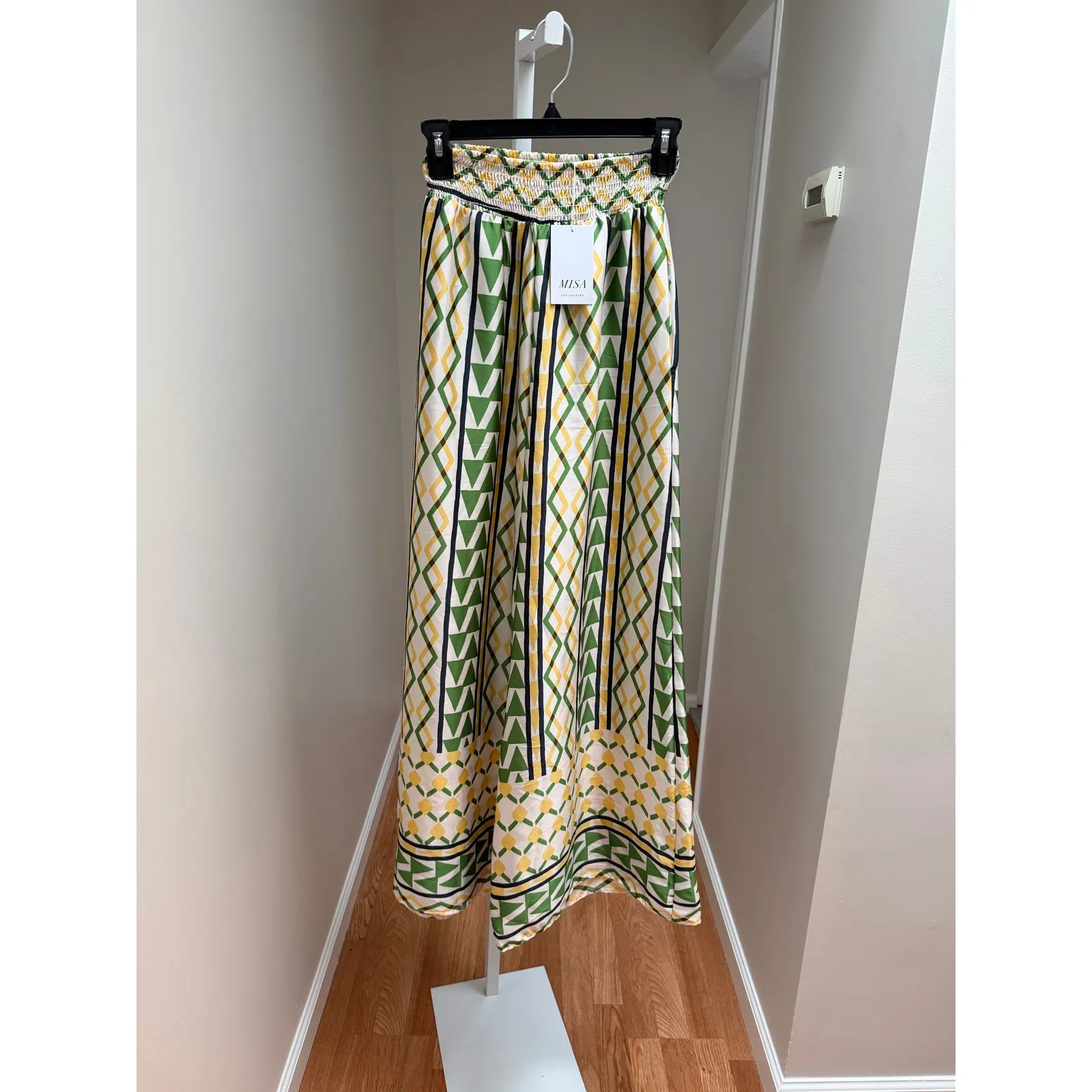 NEW MISA Los Angeles Rialta Pants Womens XS Limoncello Wide Leg Resort Boho Chic - Image 3
