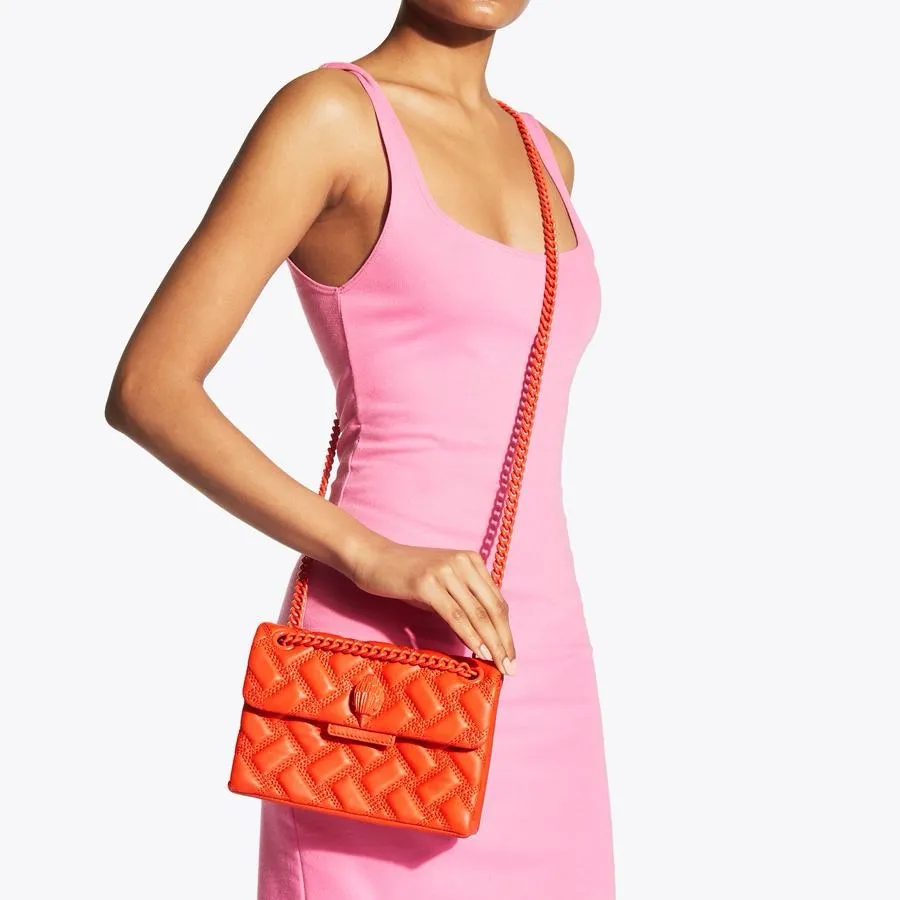 Kurt Geiger Vibrant Orange Quilted Shoulder Bag READ BELOW - Image 5