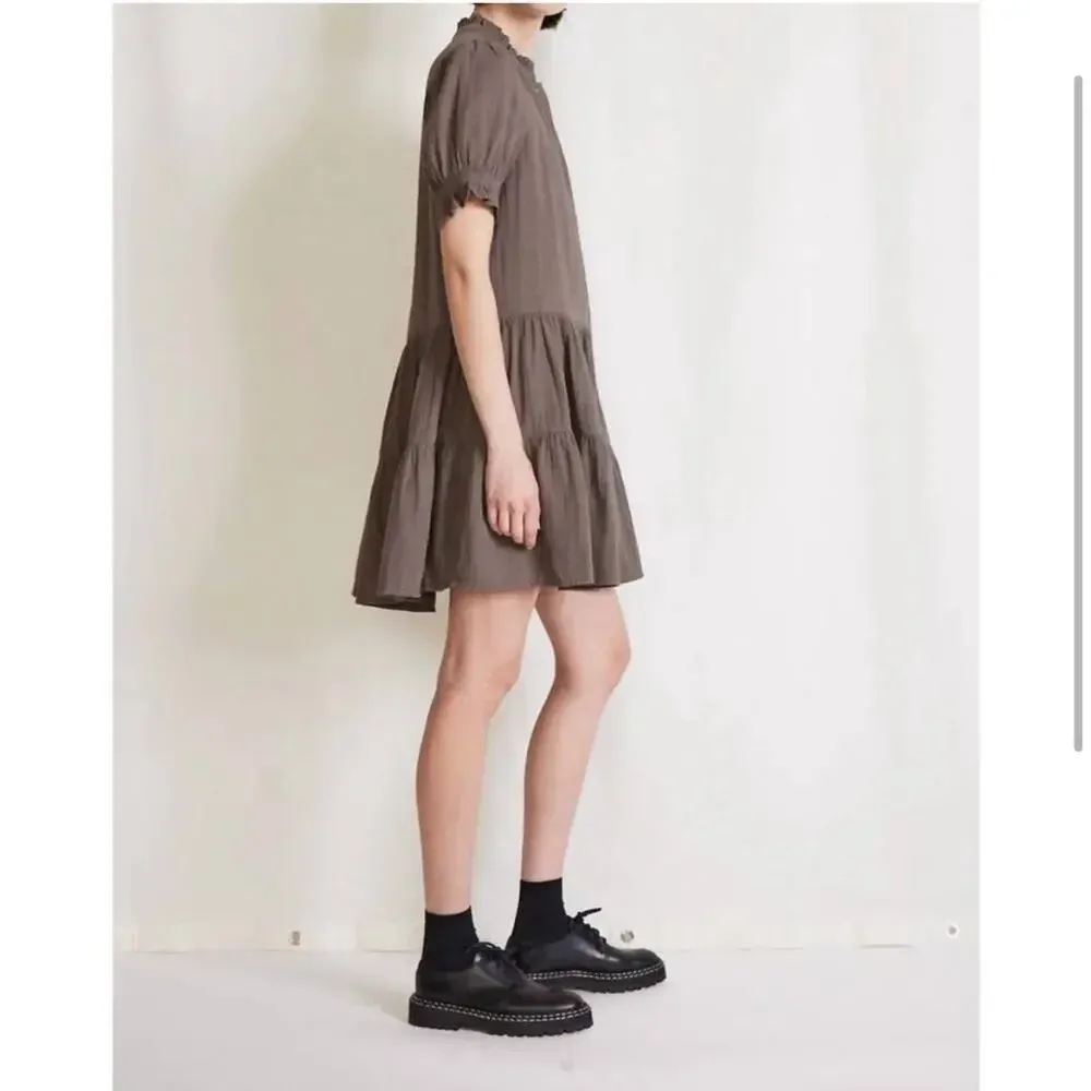 APIECE APART Las Alturas Mini‎ Dress in Morel Brown size Small - Image 4