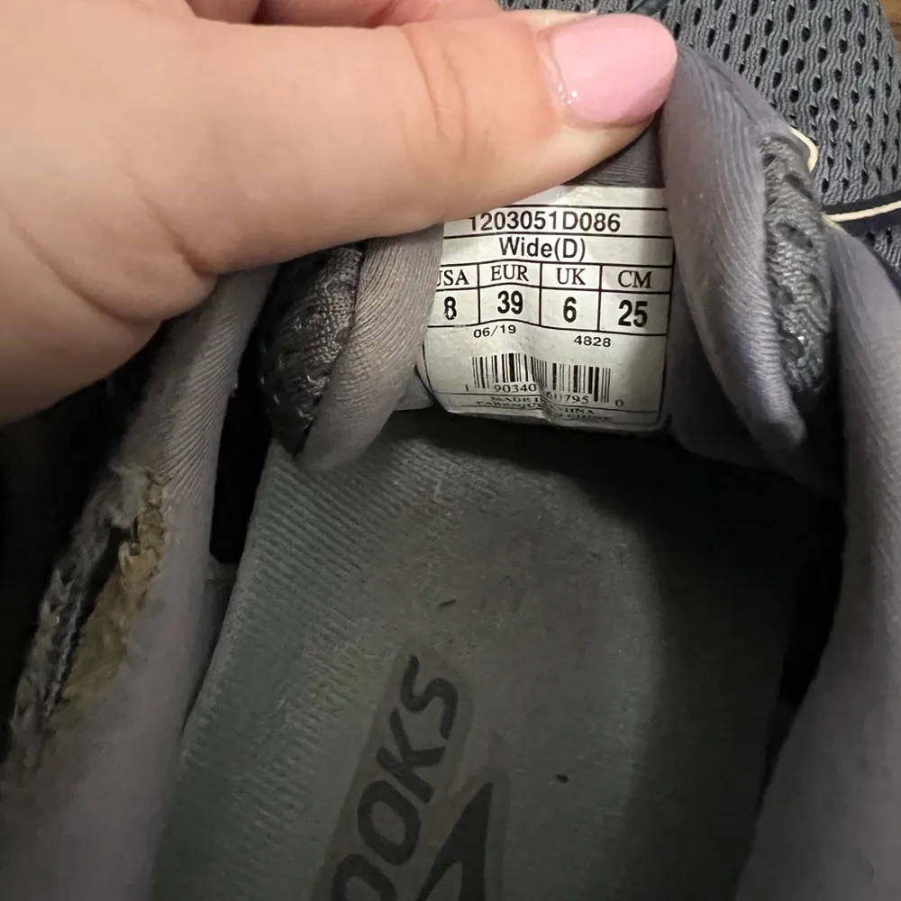 Brooks Purple Ghost 12 Lace Up Running Sneakers 8 US - Image 9