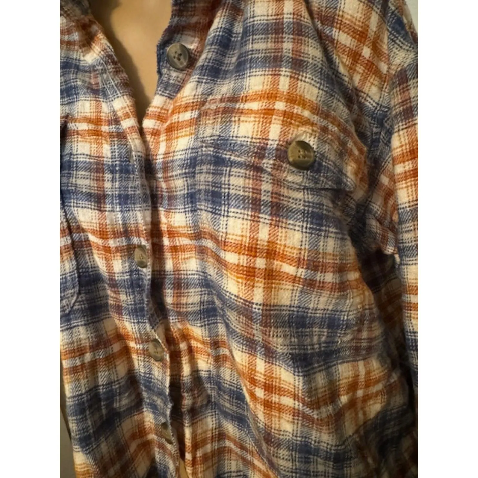 American Eagle Cropped and Slouchy Flannel S - Image 4