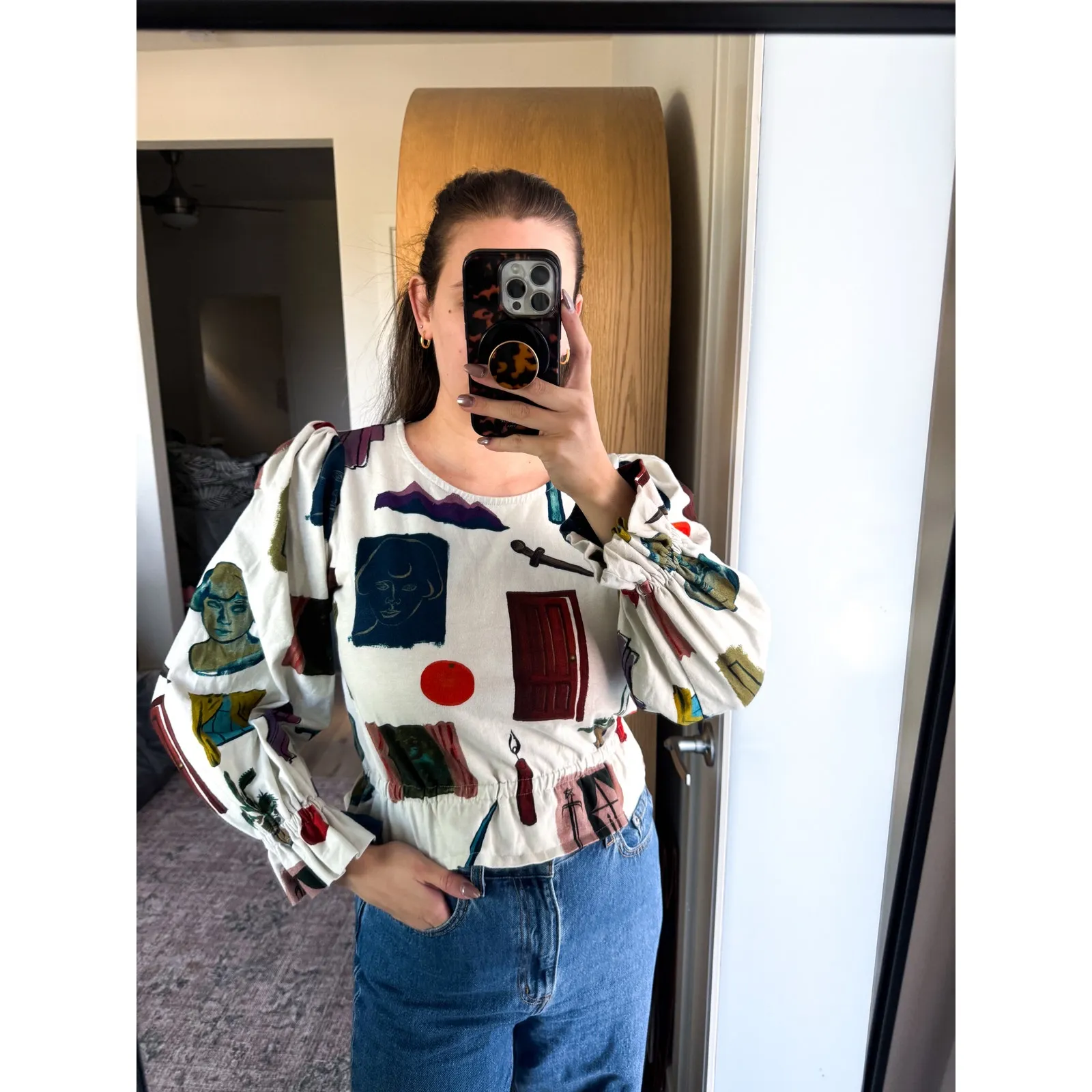 Samantha Pleet Cloud Shirt in Dreaming Print Size L - Image 13