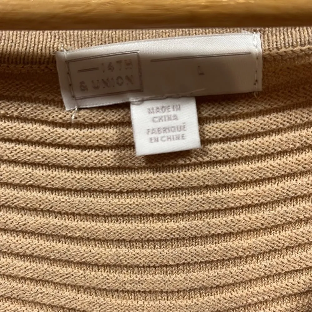 14th & Union  boatneck ribbed knit ottoman pullover sweater - Image 2