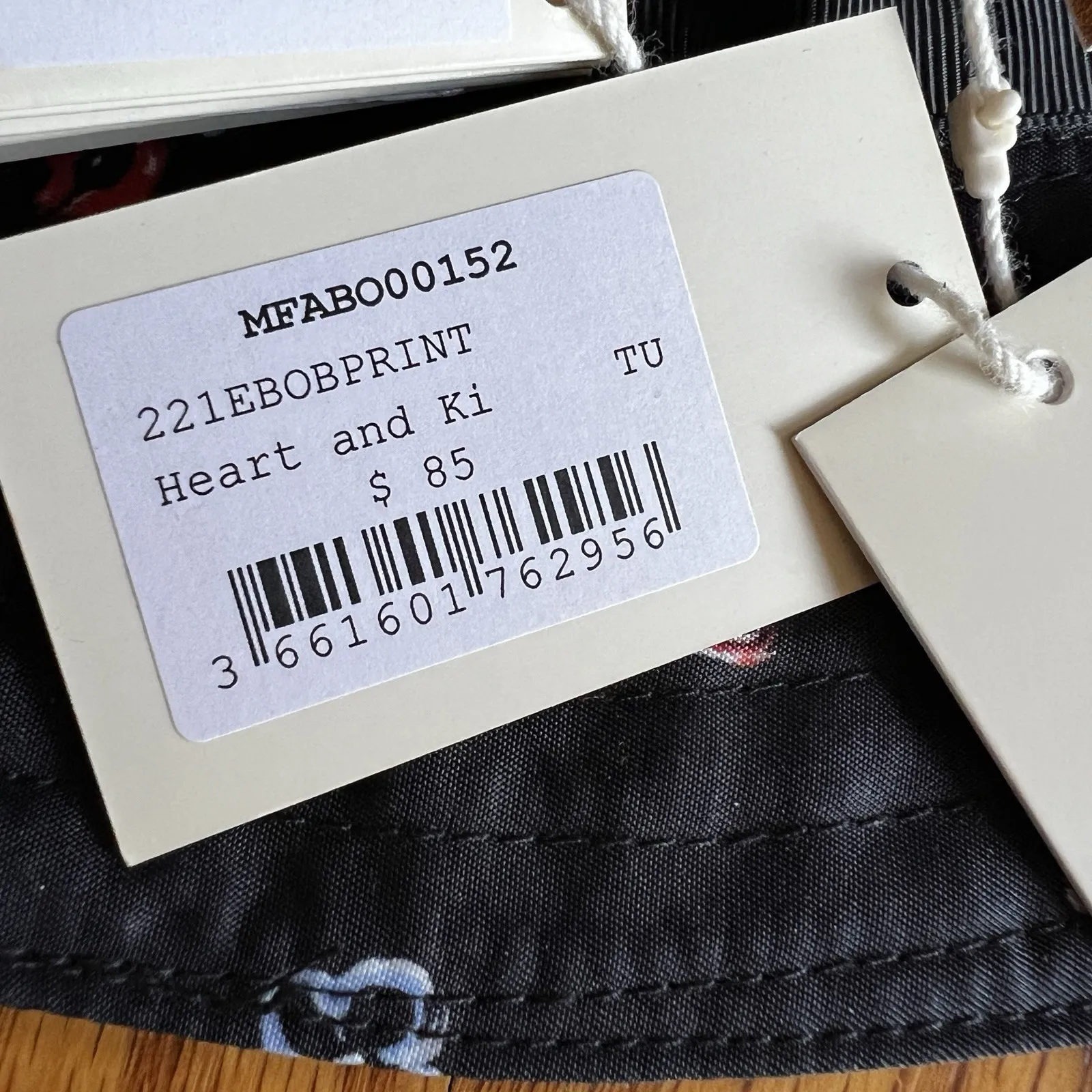 Maje Printed Cotton Bob Bucket‎ Hat Heart & Ki Womens Retro Heart Lipstick Lips - Image 11